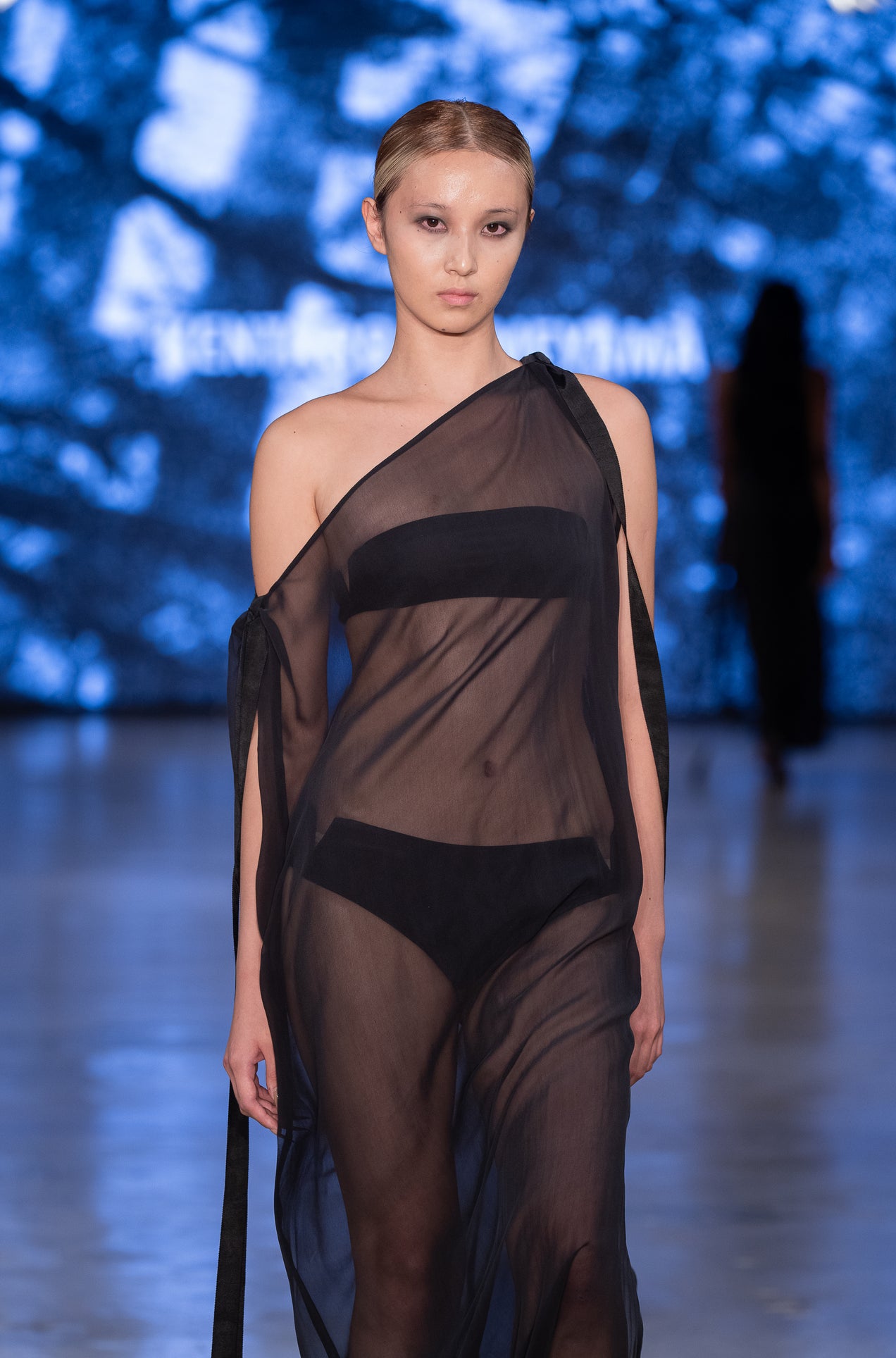 See-Through Long Black Dress